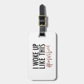 私は#marriedこれのように目覚めました! 氏 + 夫人 ラゲッジタグ (正面縦)