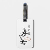 私は#marriedこれのように目覚めました! 氏 + 夫人 ラゲッジタグ (裏面縦)