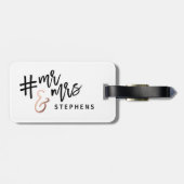 私は#marriedこれのように目覚めました! 氏 + 夫人 ラゲッジタグ (裏面横)