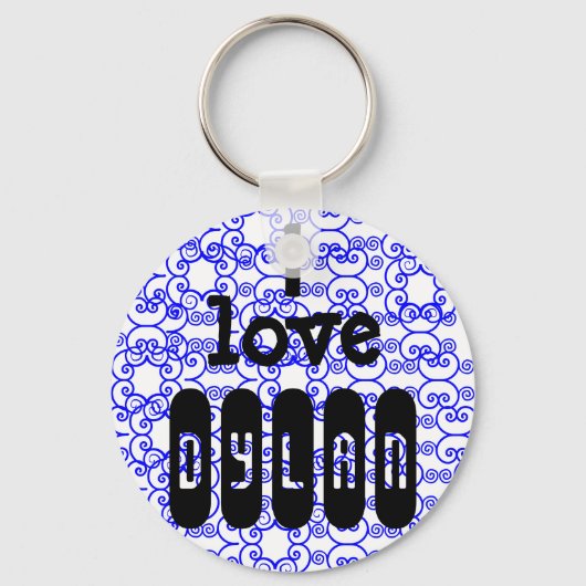 私は*name keychainが大好き キーホルダー (正面)