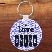 私は*name keychainが大好き キーホルダー (正面)