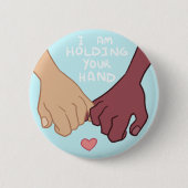 私は@Pix3lradioによってあなたの手を握っています 缶バッジ (正面)