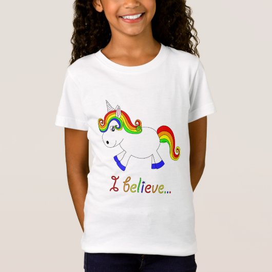 私は。.rainbowを信じます tシャツ (正面)