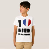 私は「Rien愛します」を私がのParisien:) Tシャツ (正面フル)