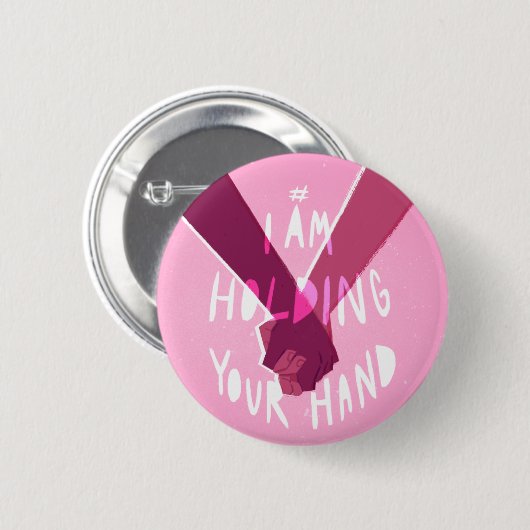 私は@Shutupdianaによってあなたの手を握っています 缶バッジ (正面&裏面)