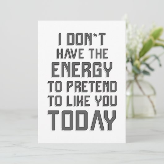 私は` tを持っています好むことをふりをするべきエネルギーを着ます カード (スタンド正面)