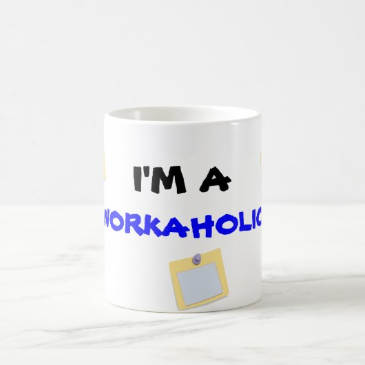 私はAの仕事中毒のマグです コーヒーマグカップ (中央)