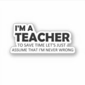 私はA先生おもしろい諺引用文ギフトアイディア シール (正面)