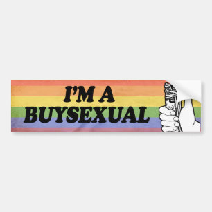 私はA BUYSEXUAL - .pngです バンパーステッカー