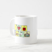 私はAACマグ話が大好き コーヒーマグカップ (正面左)