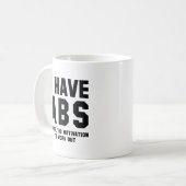 私はAbsを持っている コーヒーマグカップ (正面左)