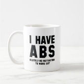 私はAbsを持っている コーヒーマグカップ (左)