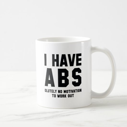 私はAbsを持っている コーヒーマグカップ (右)