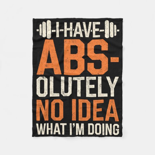 私はAbs-Olually Noアイディア私はGym Funnを行っている フリースブランケット (正面)