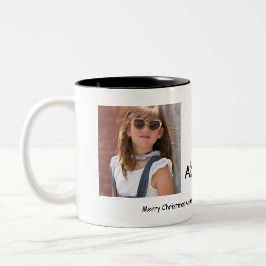 私はAbuela 2の写真のカスタマイズ可能なマグを愛します ツートーンマグカップ (左)