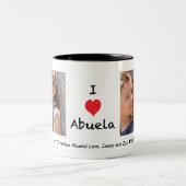 私はAbuela 2の写真のカスタマイズ可能なマグを愛します ツートーンマグカップ (中央)
