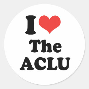 私はACLUを愛している – .png ラウンドシール