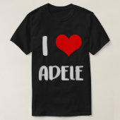 私はADELEギフトバレンタインデーハート記念日が大好き Tシャツ (デザイン正面)