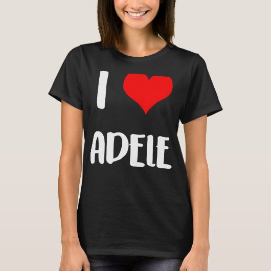 私はADELEギフトバレンタインデーハート記念日が大好き Tシャツ (正面)