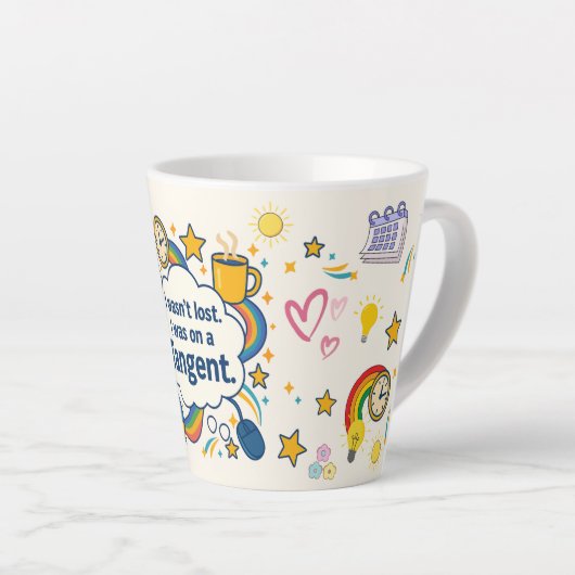 私はADHDではなかった失った。僕は方々に接していた。 カフェラテマグ (右アングル)