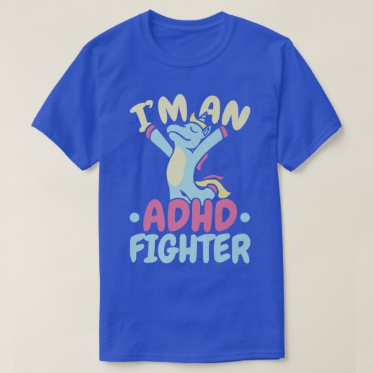 私はADHDファイターNuerodiversity考え 違う Tシャツ (デザイン正面)