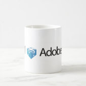 私はAdobeを愛します コーヒーマグカップ (中央)