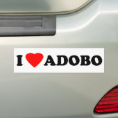 私はAdoboを愛します バンパーステッカー (車上)