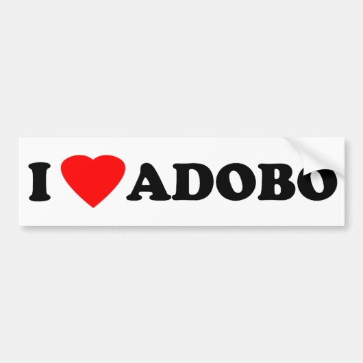 私はAdoboを愛します バンパーステッカー (正面)