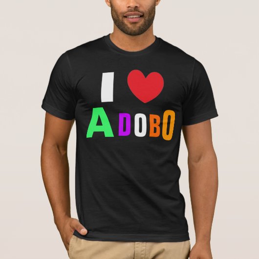 私はAdoboを愛します Tシャツ (正面)