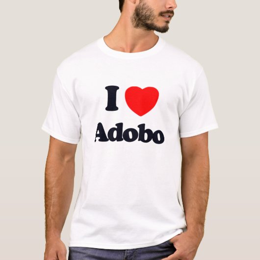 私はadoboを愛します tシャツ (正面)