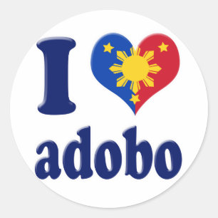 私はAdobongのフィリピン人を愛します ラウンドシール