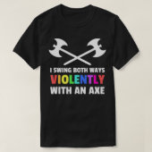 私はAe Lgbtと激しく双方向に振る Tシャツ (デザイン正面)