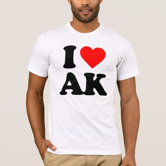 私はAKを愛します Tシャツ (正面)