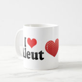私はAleutを愛します コーヒーマグカップ (正面左)