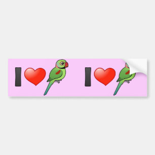 私はAlexandrineのインコを愛します バンパーステッカー