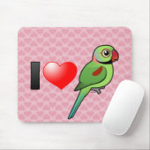 私はAlexandrineのインコを愛します マウスパッド (マウス)