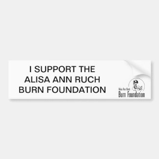 私はALISA ANN RUCHの焼跡の基礎を支えます バンパーステッカー