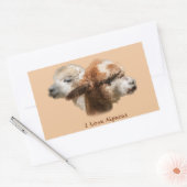 私はAlpacas Rectangleステッカーが大好き 長方形シール (封筒)