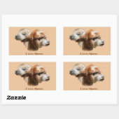 私はAlpacas Rectangleステッカーが大好き 長方形シール (シート)