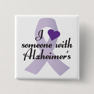 私はAlzheimersとの誰かを愛します 缶バッジ