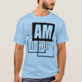 私はAMヒップホップ- BLACK BLOCK Tシャツ (正面)