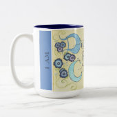 私はAM インスパイア – ドリームフォーカスコーヒーマグを作成する ツートーンマグカップ (左)