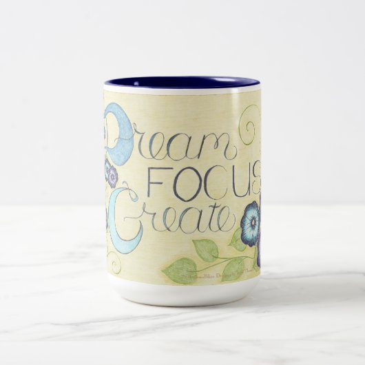 私はAM インスパイア – ドリームフォーカスコーヒーマグを作成する ツートーンマグカップ (中央)