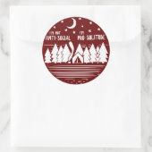 私はAnt-Socialではない私はPro-Solitude ラウンドシール (バッグ)