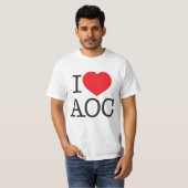 私はAOCのティーを愛します Tシャツ (正面フル)