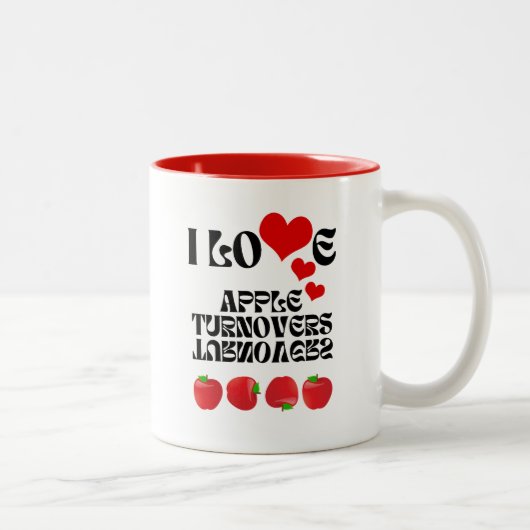 私はApple Turnoversが大好き ツートーンマグカップ (右)
