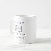 私はAPUSHを教えます(結合しますか、または死んで下さい) コーヒーマグカップ (正面左)