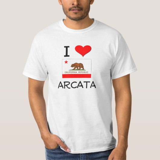 私はARCATAカリフォルニアを愛します Tシャツ (正面)