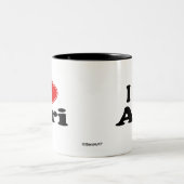 私はAriを愛します ツートーンマグカップ (中央)