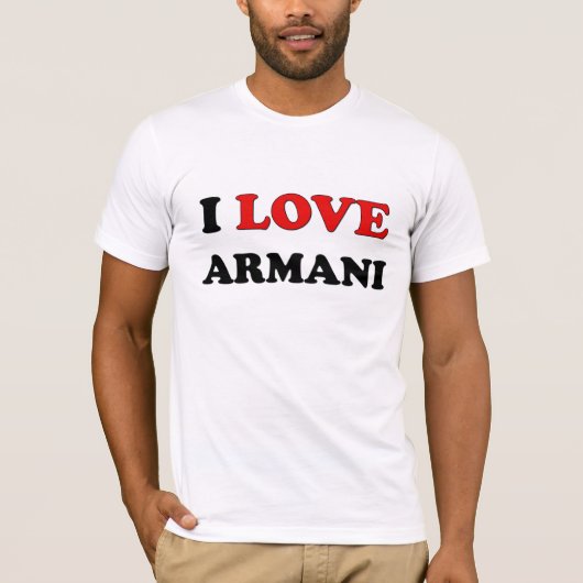 私はArmaniを愛します Tシャツ (正面)